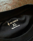Black Printed Neck Tag | Luxury Shirt For Grapplers | Essentials Shirt | Go Forth