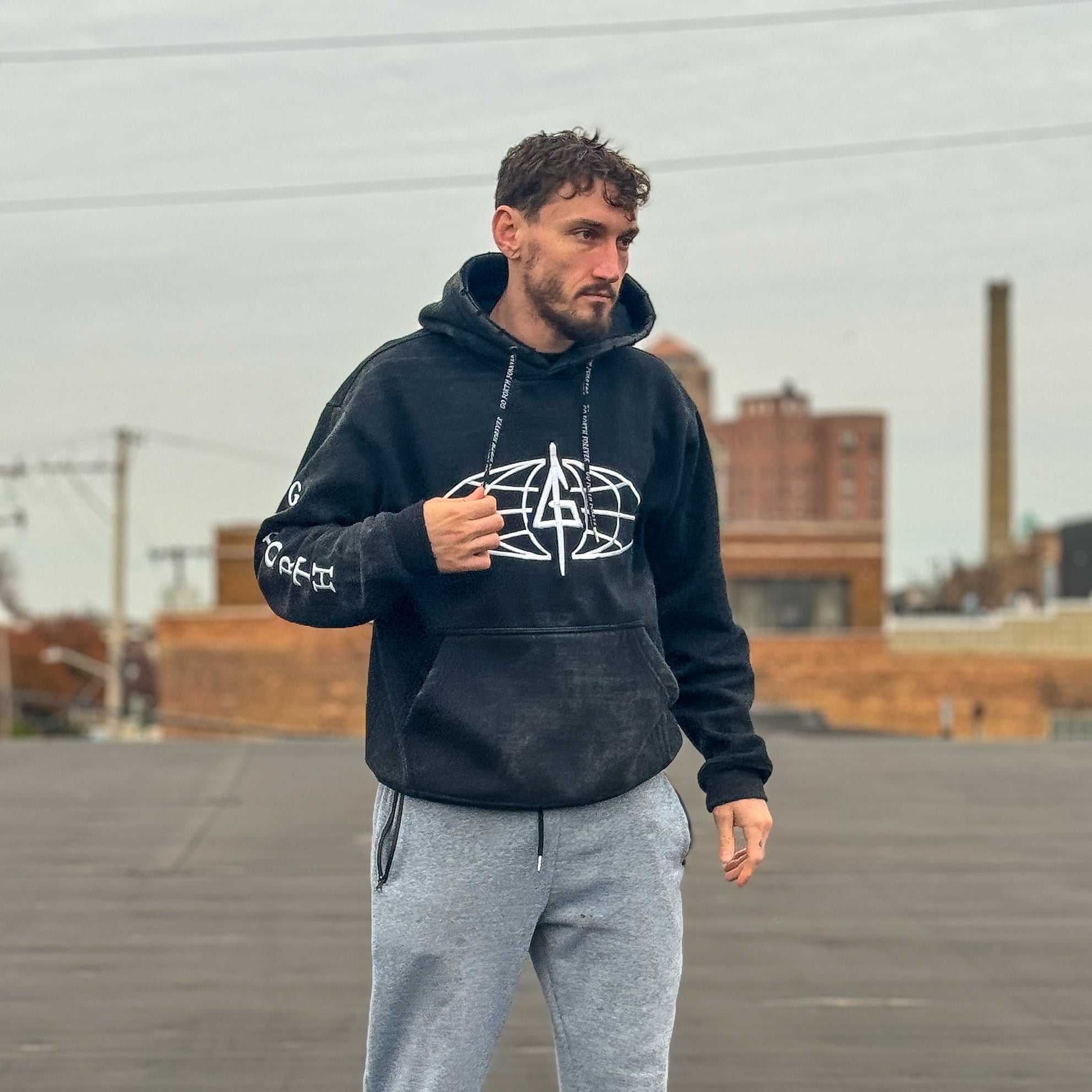 on model 3 | Premium BJJ Hoodie | The Forever Hoodie | Go Forth Forever