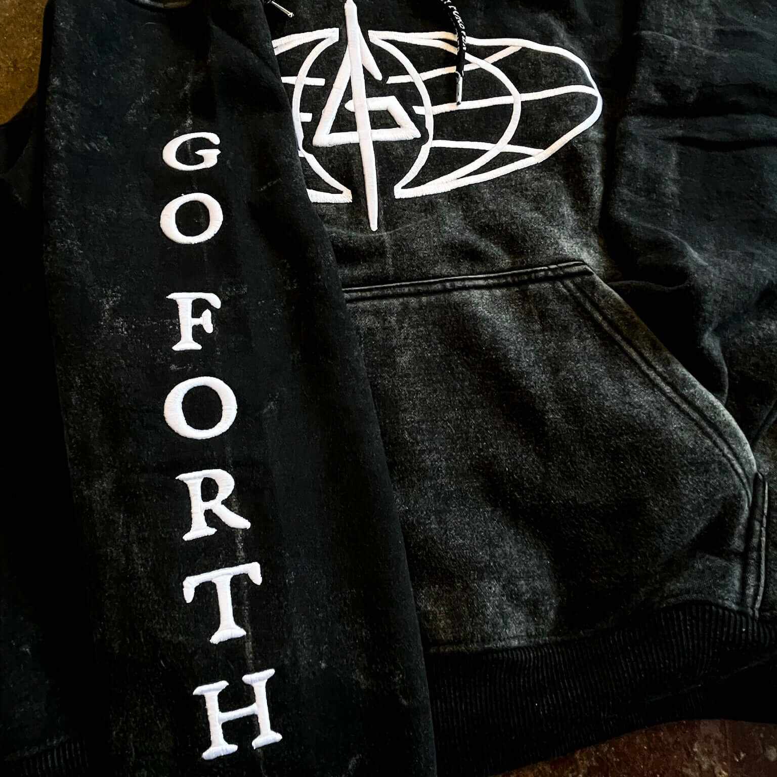 sleeve close up | Premium BJJ Hoodie | The Forever Hoodie | Go Forth Forever